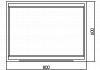Зеркало Teymi Helmi Loft 80x60, Black Edition, черная стальная рама, полка, сенсор на взмах T20309IR T20309IR № 7
