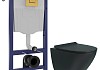 Комплект инсталляция Teymi Rapid SL с кнопкой GROHE золото глянец + унитаз ТОРНАДО Lina Pro Vortex Black F17519 № 20