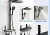 Душевая система с тропическим душем и смесителем Teymi Kati Forte графит T10241 № 2