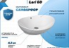 Раковина накладная для ванной Teymi Lori 60 в комплекте смеситель высокий черный матовый донный клапан клик-клак с переливом черный и сифон черный F13025 № 3