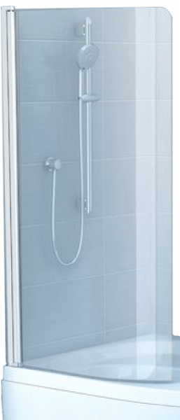 Шторка на ванну Ravak Rosa CVSK1 140/150 R Transparent, профиль сатин