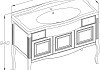 Комплект мебели для ванной Opadiris Лаура 120 белая матовая  № 5