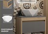 Тумба подвесная с раковиной для ванной 55 см Teymi Ritta корпус дуб фасад графит раковина Diamond 48 F15054 № 16