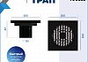 Трап для душа с сухим затвором вертикальный выпуск Teymi Helmi 10х10 c решеткой черный T90321 № 15