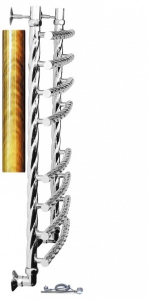 Полотенцесушитель электрический Двин R BRAID electro 80/50 1"-3/4"-1/2" ТЭН справа К эл, Состаренная бронза 4627170784347
