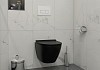 Инсталляция с унитазом комплект 5 в 1 Teymi унитаз подвесной безободковый торнадо черный Lina Pro Vortex Black кнопка белая F14961 № 3