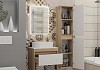 Тумба подвесная с раковиной для ванной 55 см Teymi Ritta корпус дуб фасад белый раковина Martta 50 F15069 № 4