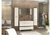 Комплект мебели для ванной Мадрид 120 М один ящик белый глянец