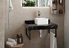 Столешница керамогранитная 60 см черный мрамор с раковиной Teymi Helmi Mini 24 кронштейны 2 шт. черные в комплекте F14323 № 3