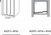 Душевая дверь в нишу Ravak ASDP3-80 Transparent, профиль белый № 5