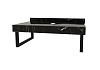 Столешница под раковину керамогранитная 80 см Teymi Helmi цвет черный мрамор кронштейны 2 шт. черные в комплекте F13945 № 26