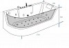 Акриловая ванна Grossman GR-17000R с гидромассажем 80x170x59 № 2