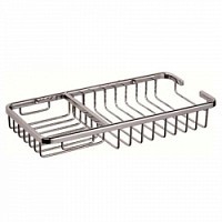 Превью фото Мыльница решетка настенная Potato, нержавеющая сталь, хром P212 № 1