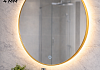 Зеркало настенное с подсветкой круглое в ванную Teymi Valo Gold D800 LED сенсор T20718 T20718 № 8