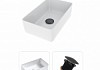 Комплект Teymi 2 в 1 для ванной: раковина Helmi Mini 38 накладная + выпуск Teymi без перелива черный F01595