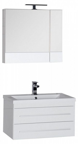 Комплект мебели для ванной Aquanet Нота 75 белая 165380