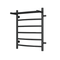 Превью фото Полотенцесушитель водяной Маргроид Лина П5 60х80 с полкой, боковое подключение 50 черный матовый 4690569246511 № 1