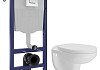 Комплект инсталляция Teymi Rapid SL с кнопкой GROHE хром + унитаз Hanna F17580 № 19