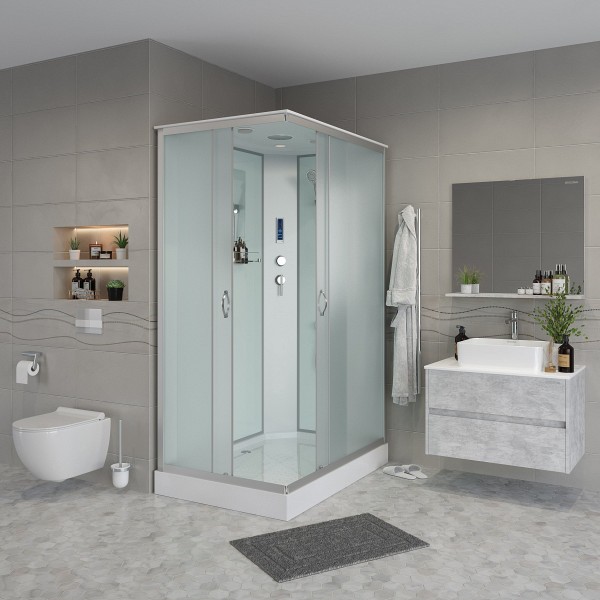 Душевая кабина Niagara Classic 90x70x215 низкий поддон, матовое стекло 439753QP