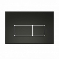 Превью фото Клавиша смыва Teymi Helmi (подходит для инсталляций T70011, T70033, T70035) двойной смыв черный матовый окантовка хром T70205 № 1