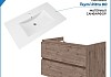Тумба подвесная с раковиной для ванной 80 см Laina дуб темный раковина Ritta 80 F16041 № 2