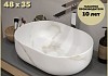 Раковина для ванной накладная Teymi Solli 48 artceramic цвет мрамор белый матовый T50386
