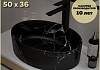 Раковина для ванной накладная Teymi Lori 50 цвет мрамор черный матовый T50485