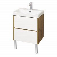 Превью фото Тумба под раковину Aquaton Сканди 55 белая, дуб рустикальный 1A251701SDZ90 № 1