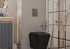 Комплект инсталляция Teymi Rapid SL с кнопкой GROHE оружейная сталь унитаз подвесной безободковый Solli Black F17920 № 15