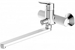 Превью фото Смеситель для ванны с душем Bravat DROP длинный нос F64898C-L № 1