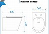 Унитаз приставной Teymi Helmi HD безободковый, сиденье микролифт T40108 № 3