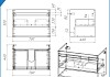 Фасад для тумбы в ванную 70 см Teymi Vitra цвет графит T60411 T60411 № 4