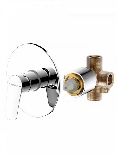 Встраиваемый смеситель (1-функц) Bravat Rhein PB8429564CP - D999CP