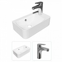 Превью фото Раковина подвесная для ванной Teymi Hanna 45 правая в комплекте смеситель хром F07342 № 1