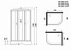 Душевая кабина Niagara Classic 100x80x215 средний поддон, матовое стекло 330844RF № 4
