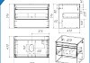 Тумба подвесная с раковиной для ванной 75 см Teymi Ritta корпус дуб фасад графит раковина Solli 40 смеситель хром F09944 № 22