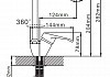 Смеситель для кухни Эверест B41-028 с высоким изливом, картридж 35 мм, хром, крепление шпильки № 2