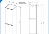 Пенал подвесной Teymi Laina 35х150 универсальный темный дуб T60827 T60827 № 15