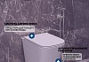 Комплект 3 в 1 инсталляция Grohe Rapid SL унитаз подвесной безободковый подвесной Teymi Helmi S + кнопка хром F18269 № 6