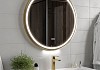 Зеркало настенное с подсветкой в ванную круглое Teymi Lina Supernova Gold D80 LED сенсор антипар T20123 T20123 № 20