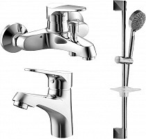 Превью фото Душевой комплект Bravat Eco F00313С 2 смесителя + душевой гарнитур № 1