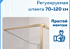 Душевая перегородка 100x200 стекло прозрачное закаленное профиль золото матовый Teymi Helmi T00307 № 11