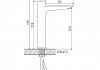 Смеситель для раковины высокий черный матовый Teymi Kati T10218 № 11