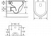 Унитаз подвесной Azario Grado 490х370х360 безободковый с сиденьем микролифт, черный матовый AZ-0046N-MB № 5
