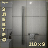 Превью фото Полотенцесушитель электрический Teymi Lina Inaro, 110х9, круглый профиль, 2 секции, с таймером, хром E90112 № 1