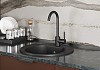 Смеситель для кухни черный матовый Teymi Iva T10265 № 4