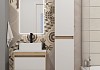 Тумба подвесная с раковиной для ванной 55 см Teymi Ritta корпус дуб фасад белый раковина Helmi Mini 41 F15029 № 5