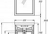Комплект мебели для ванной Opadiris Омега 65 cлоновая кость  № 4