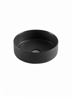 Превью фото Раковина накладная Azario 35х35х11 черная матовая круглая AZ3134MBSP № 1