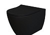 Унитаз подвесной Queen 113T20201R 570x360x400 ЧЁРНЫЙ матовый  безободковый с тонкой крышкой